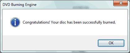 DVD gravado com sucesso