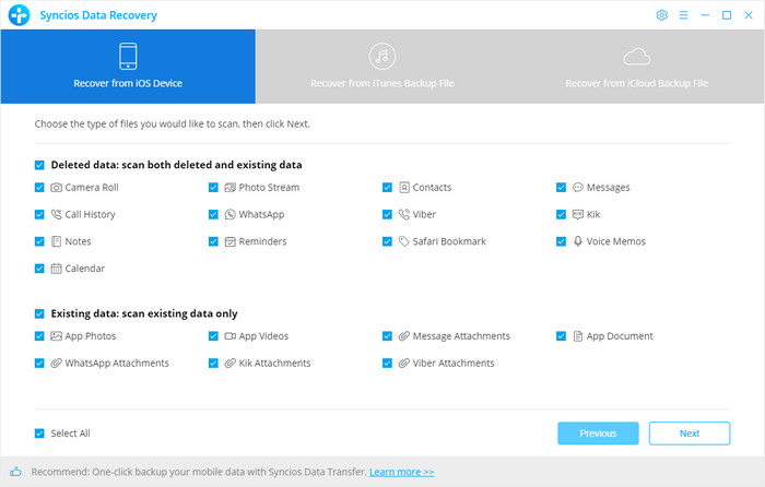 scan data on iphone before recovery