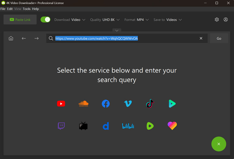 add url to 4k video downloader