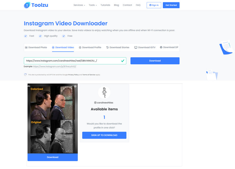 download instagram video online