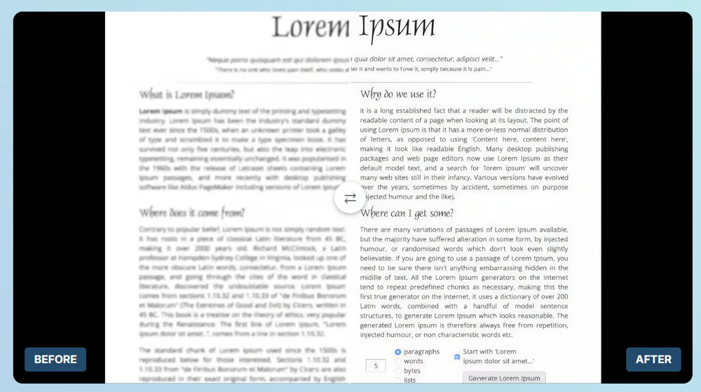 unblurimage text enhancement
