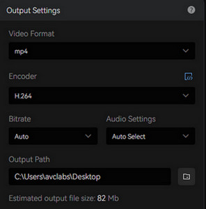 stabilization outputsettings