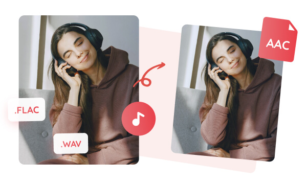 convert flac wav to aac
