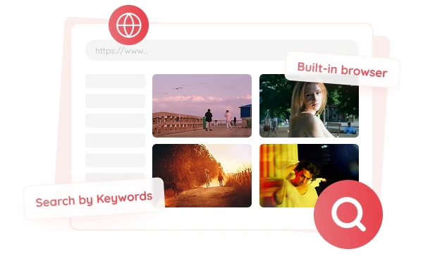 built-in web browser