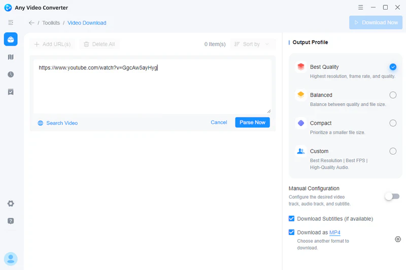 add youtube url
