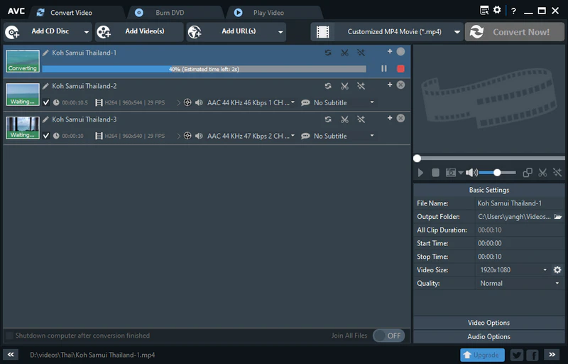 convert videos to h.264