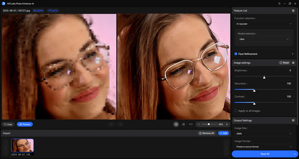 avclabs photo enhancer ai face recovery